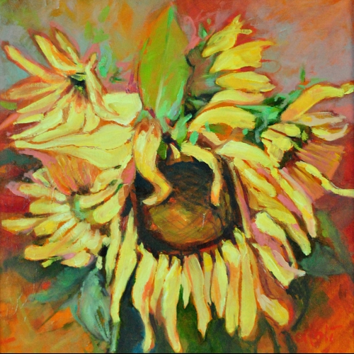 Sunflower I 12x12 Oil Canvas 2017