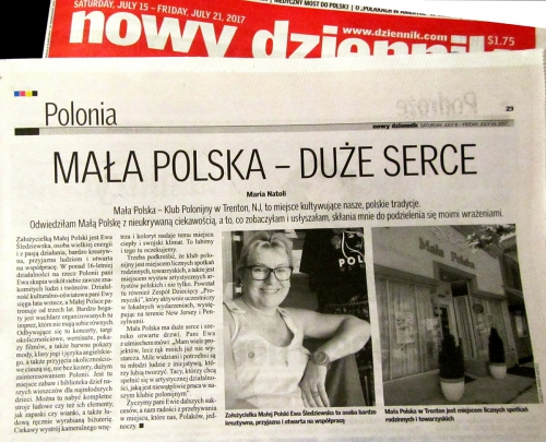 Review  by Natoli at Polish Daily News after visiting in Mala Polska Polonia Club, Trenton New Jersey 2017