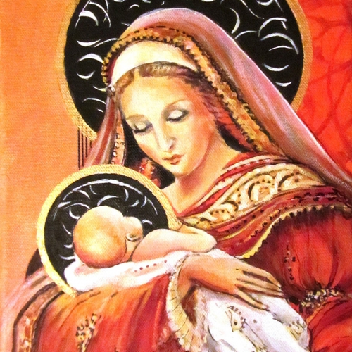 Holy Mother I Oil Canvas 10 x 8 inch 2017